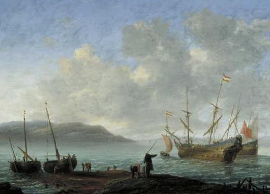 Reinier Nooms Ships in a bay. china oil painting image
